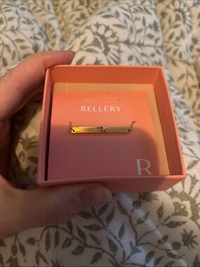 Kay x Rellery Gold Bar Necklace with Colored Accent Stones - Women’s Jewelry